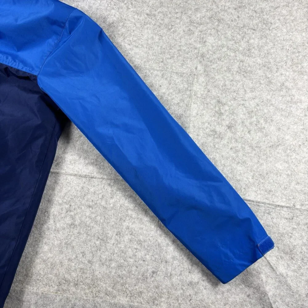Eddie Bauer Youth Boys Large 14-16 Dual Full Zip Rain Jacket Windbreaker Blue